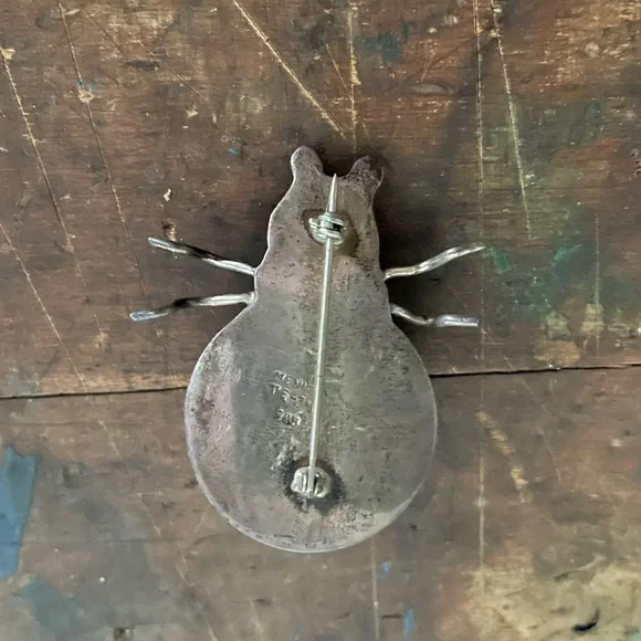 Vintage Taxco sterling pin beetle bug - Picture 4 of 8